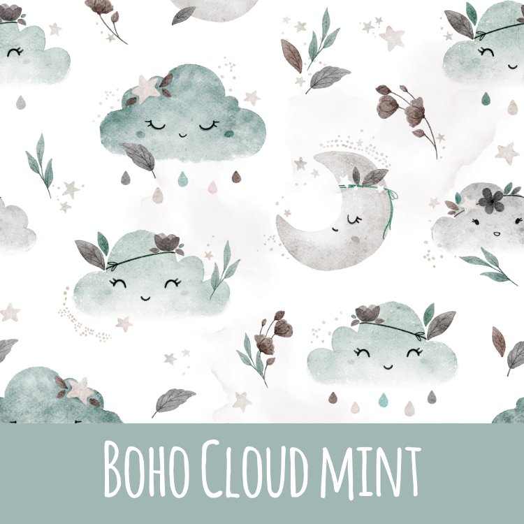 Boho cloud mint Bio Sommersweat