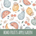 Boho fruits apple green Bio Jersey