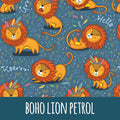 Boho lion petrol Bio Jersey