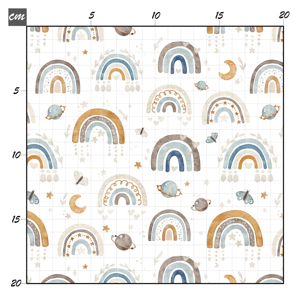 Boho rainbow blau Baumwolle - Mamikes