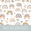 Boho rainbow mint Baumwolle