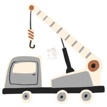 Bügelbild Baustellen Fahrzeug 2 - BB074