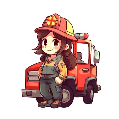 Bügelbild Feuerwehr Mädchen 2 - BB552