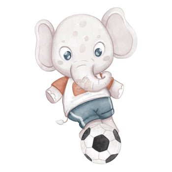 Bügelbild Fußball Elefant - BB236