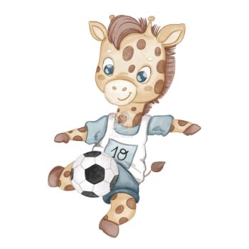 Bügelbild Fußball Giraffe - BB235