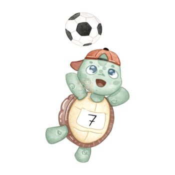 Bügelbild Fußball Schildkröte - BB233