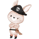 Bügelbild Piraten Hase - BB037 - Mamikes