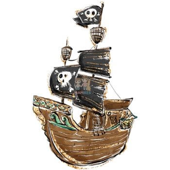 Bügelbild Piraten Schiff - BB143