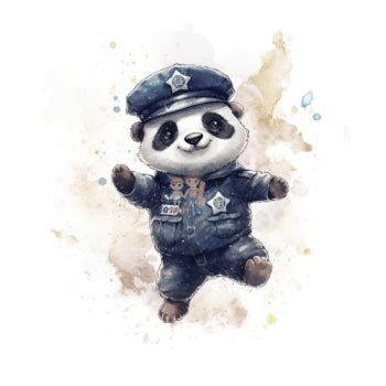 Bügelbild Polizei Panda 1 - BB439