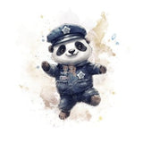 Bügelbild Polizei Panda 1 - BB439 - Mamikes