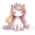 Bügelbild Regenbogen Einhorn - BB570