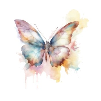Bügelbild Wasserfarben Schmetterling 1 - BB467