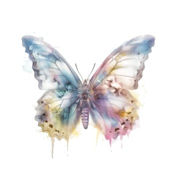 Bügelbild Wasserfarben Schmetterling 2 - BB468