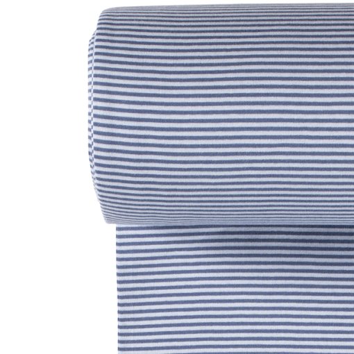 Bündchen jeansblau Streifen