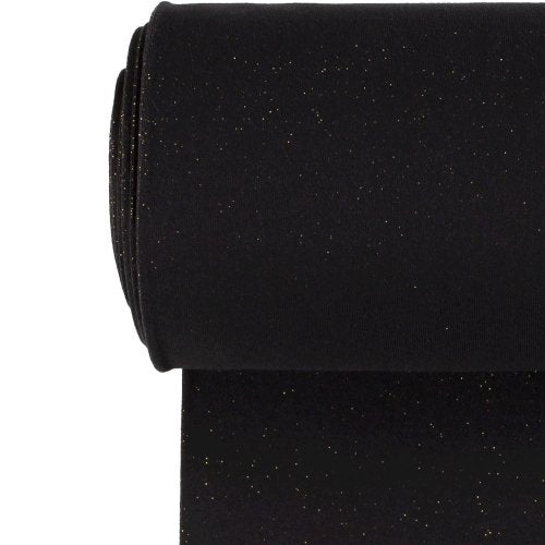 Bündchen schwarz Glitzer