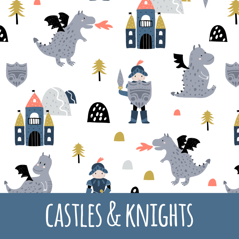 Castles knights Baumwolle