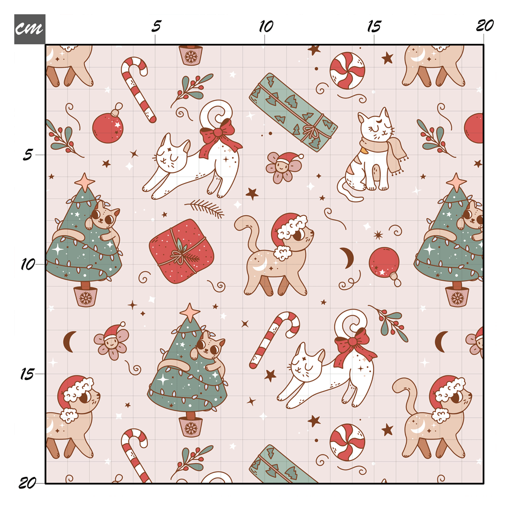 Christmas cat Baumwolle - Mamikes