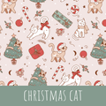 Christmas cat Baumwolle