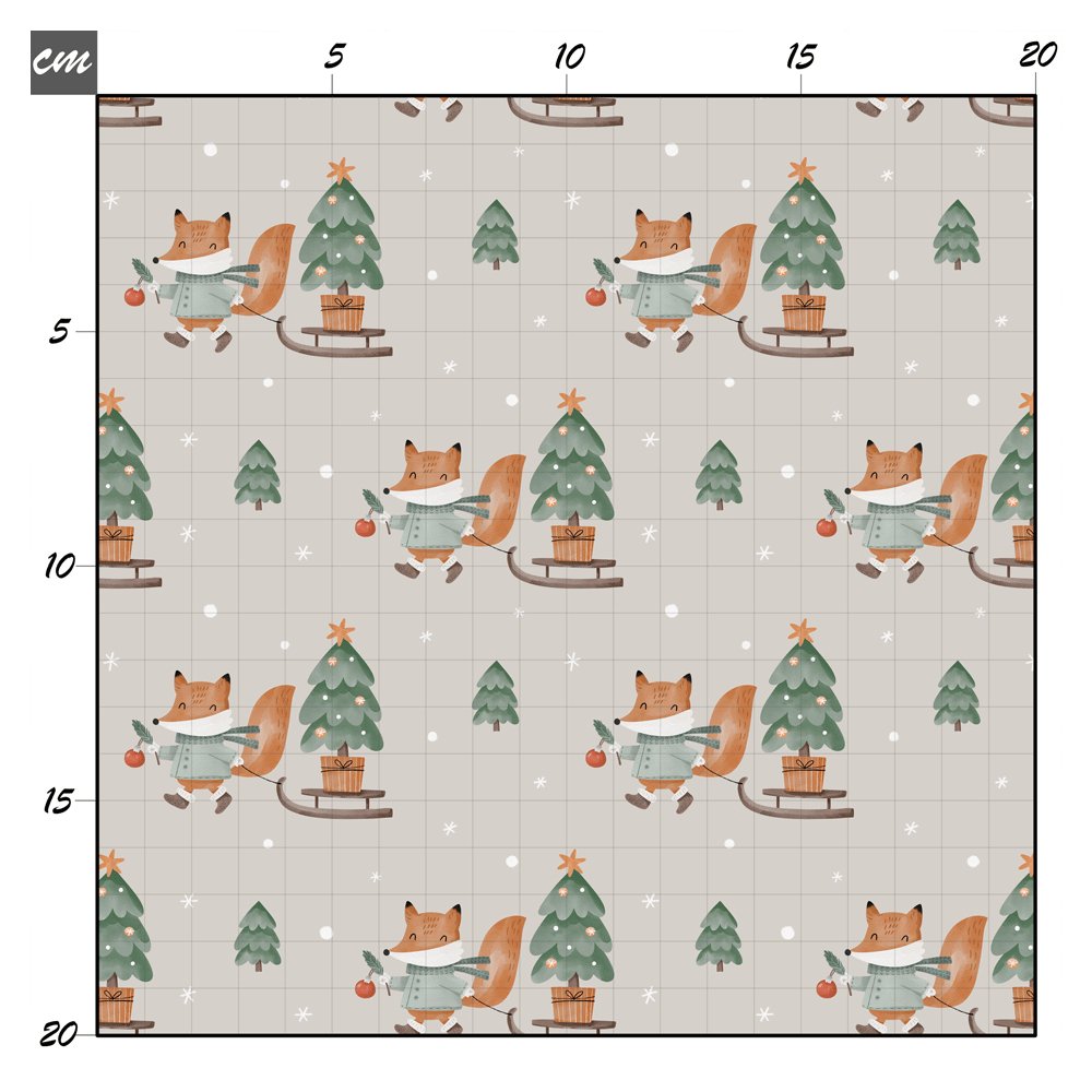 Christmas fox Baumwolle - Mamikes