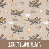 Cloudy plane brown Baumwolle - Mamikes
