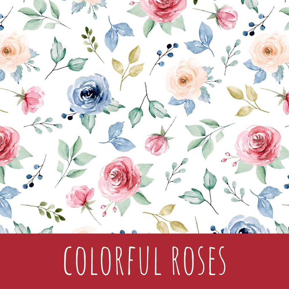 Colorful roses Baumwolle