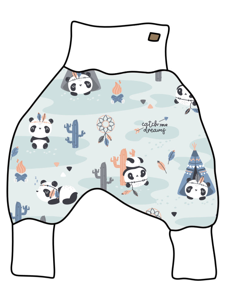 DIY-Paket Lange Pumphose colorful panda