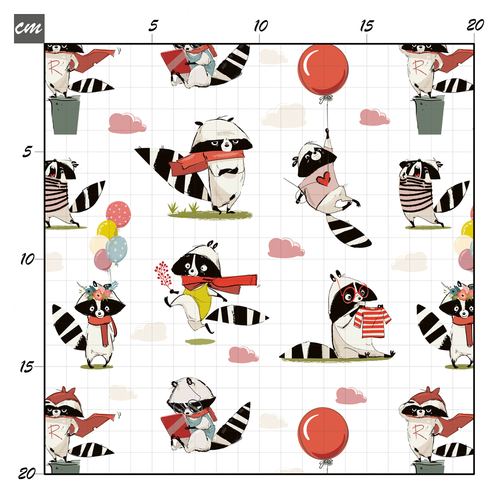 Crazy raccoons Baumwolle - Mamikes