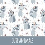 Cute animals Baumwolle - Mamikes