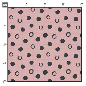 Dots altrosa schwarz Baumwolle - Mamikes
