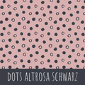 Dots altrosa schwarz Bio Jersey