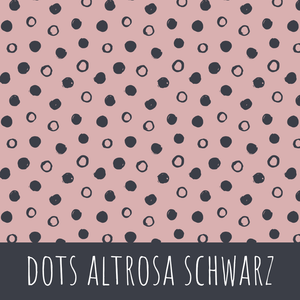 Dots altrosa schwarz Bio Jersey - Mamikes