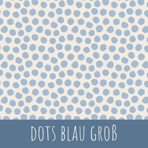 Dots blau groß Baumwolle - Mamikes