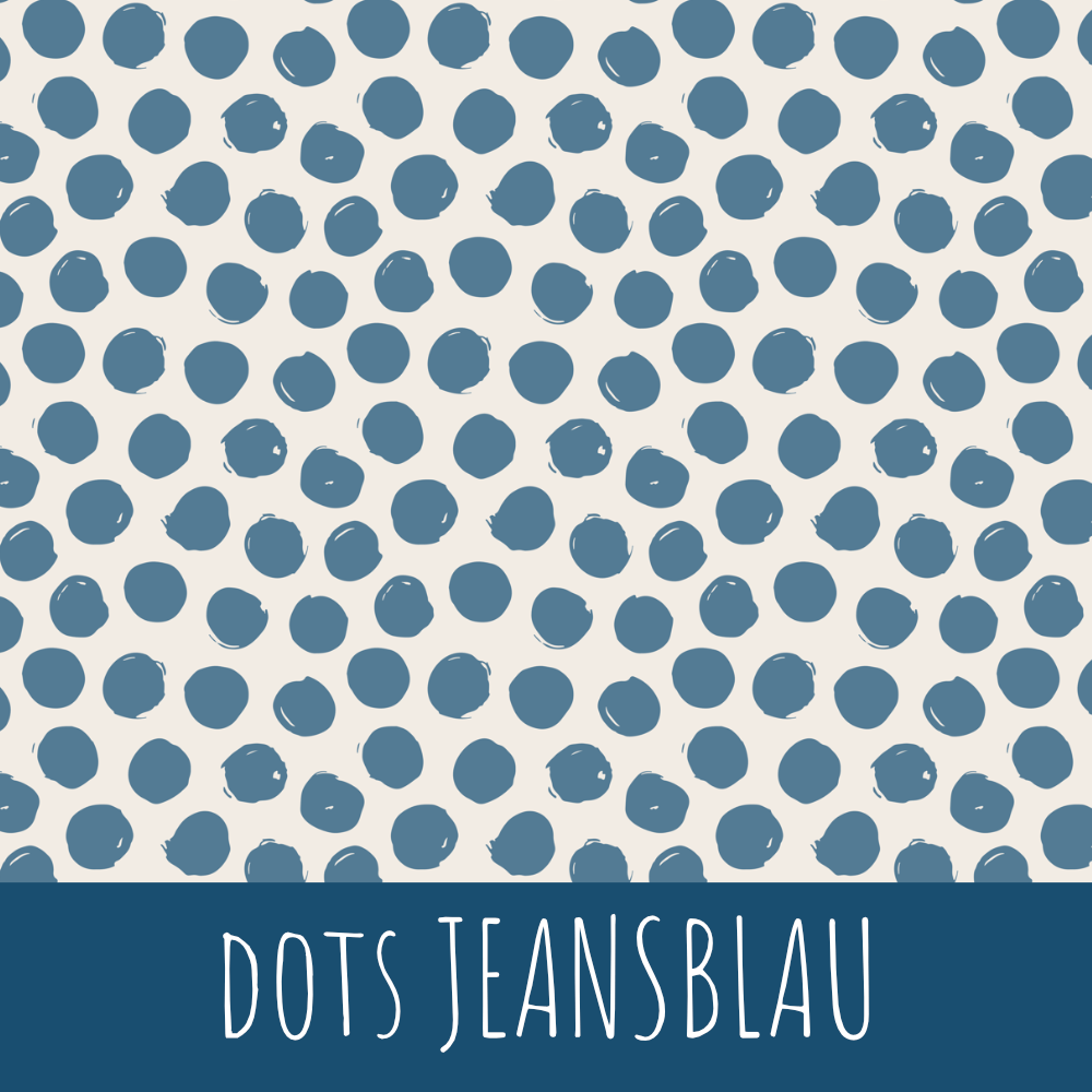 Dots jeansblau Baumwolle