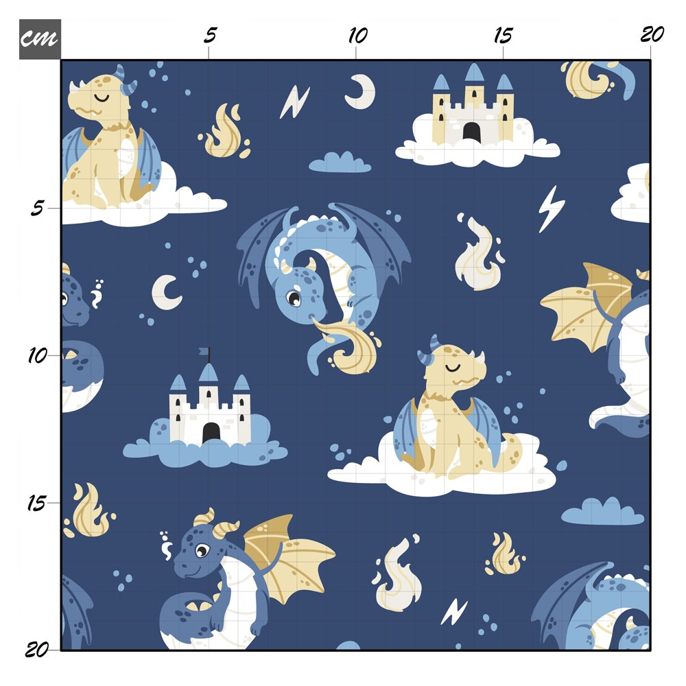 Dragon sky darkblue Bio Jersey - Mamikes