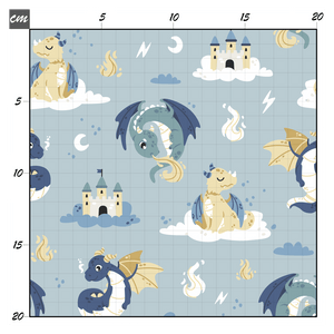 Dragon sky lightblue Baumwolle - Mamikes