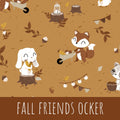Fall friends ocker Baumwolle