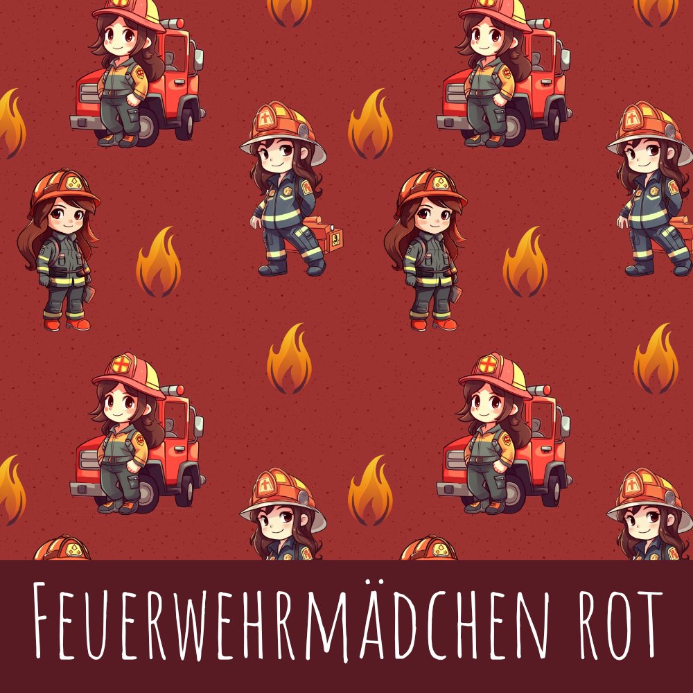 Feurwehrmädchen rot Bio Jersey