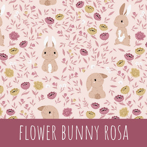 Flower bunny rosa Baumwolle - Mamikes