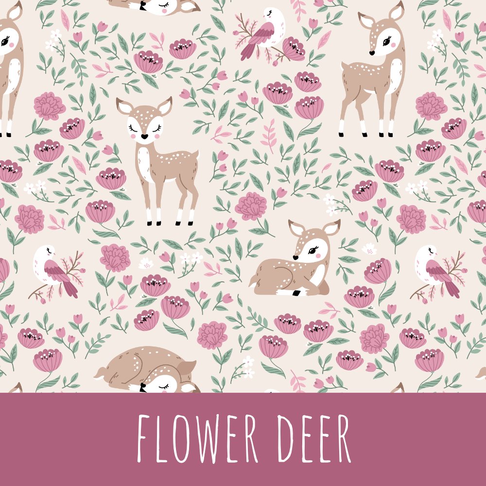 Flower deer Baumwolle