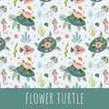 Flower turtle Baumwolle