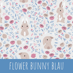 Flowerbunny blau Baumwolle - Mamikes