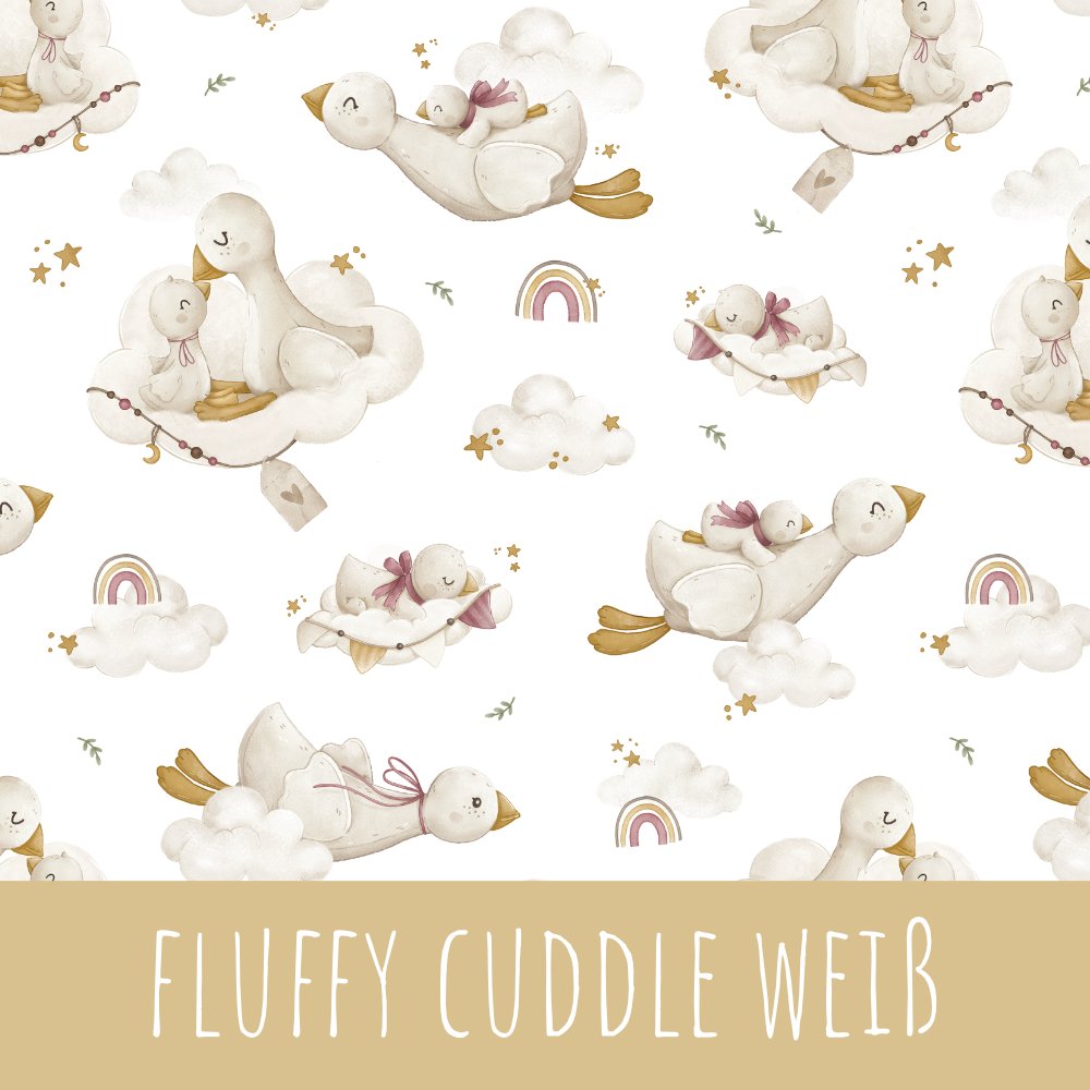 Fluffy cuddle weiß Baumwolle