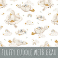 Fluffy cuddle weiß grau Bio Jersey