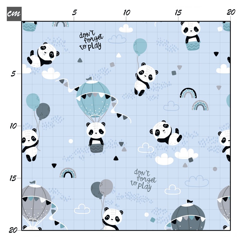 Flying panda blau Bio Jersey - Mamikes