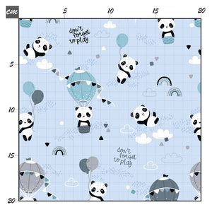Flying panda blau Bio Jersey - Mamikes