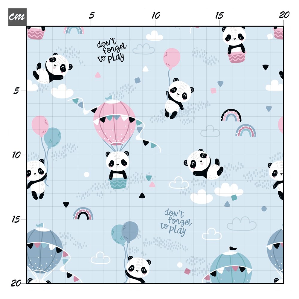 Flying panda blau pink Bio Jersey - Mamikes