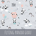 Flying panda grau Bio Jersey