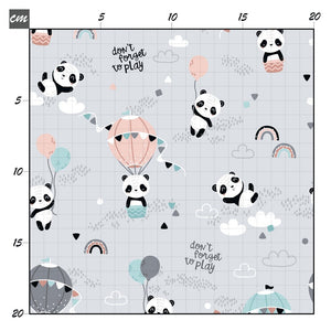 Flying panda grau Bio Jersey - Mamikes