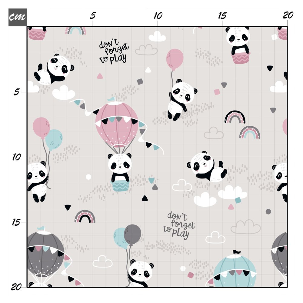 Flying panda rosa Baumwolle - Mamikes