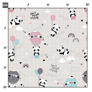 Flying panda rosa Baumwolle - Mamikes